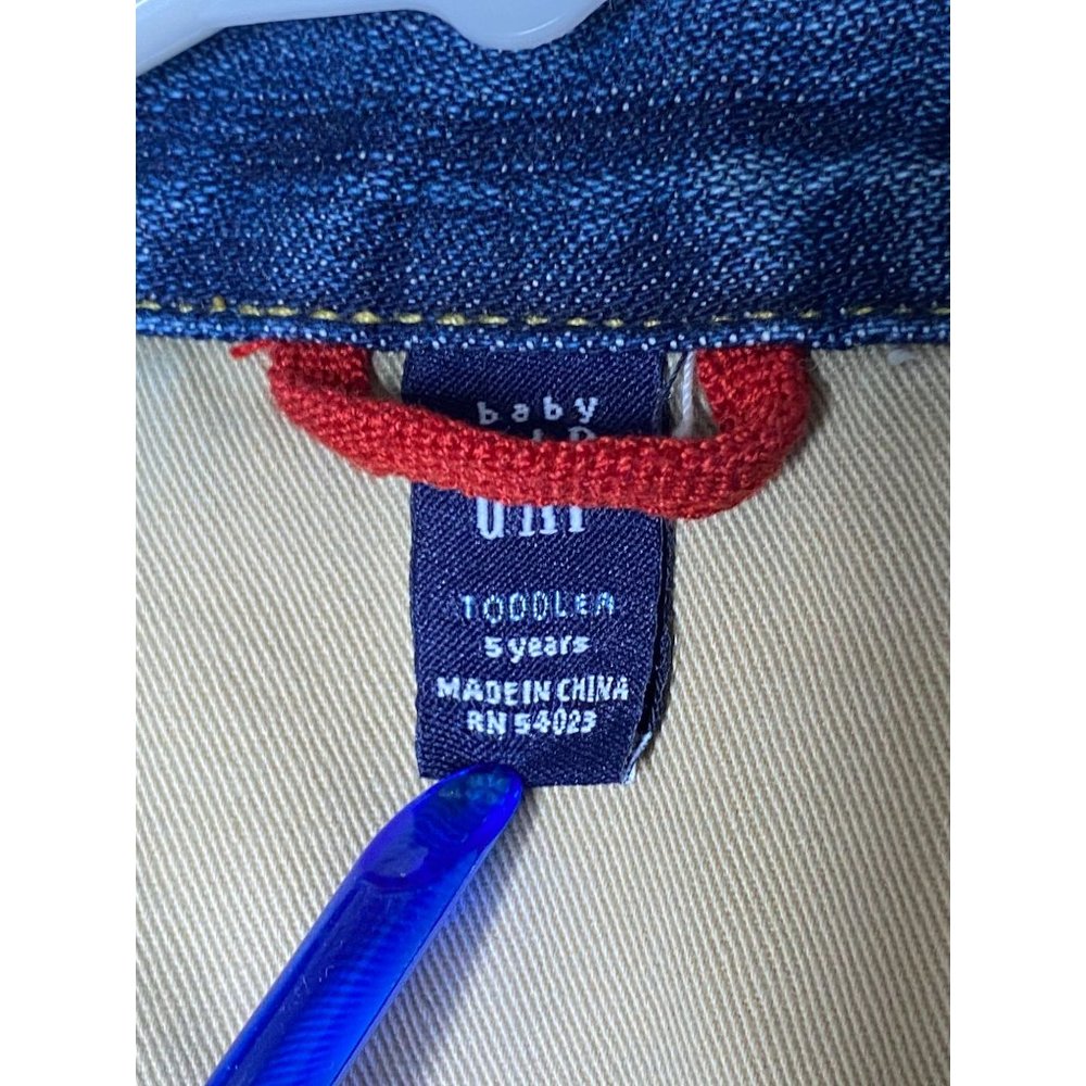 Baby Gap Denim Jean Jacket Snap Toddler 5 Years RN54032 Classic Blue - Picture 2 of 8